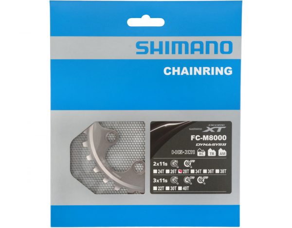 Shimano XT 2-Speed Chainring FC-M8000 28T (BD) 11-Speed