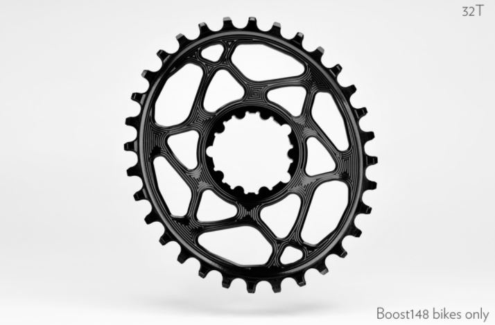 ABSOLUTE BLACK CHAINRING NARROW WIDE OVAL SRAM BOOST3 SPIDERLESS BLACK - Image 4