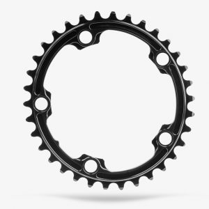 ABSOLUTE BLACK ROAD ROUND DOUBLE 110/5BCD 34T CHAINRING - BLACK