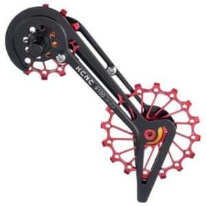 KCNC REAR DERAILLEUR CAGE AND JOCKEY WHEEL 12 + 16 8000/9100-RED