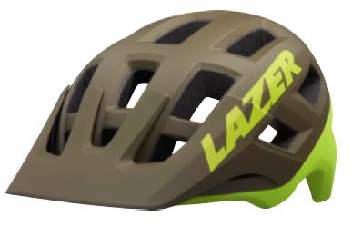 LAZER HELMET - COYOTE - MATTE GREEN/YELLOW