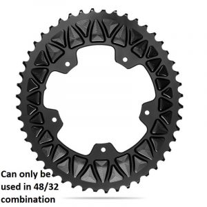 ABSOLUTE BLACK ROAD OVAL DBL 110/5BCD 48T CHAINRING