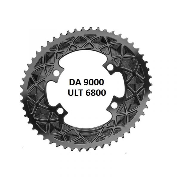 ABSOLUTE BLACK ROAD OVAL DBL 110/4BCD DA9000 6800 5800 OUTER CHAINRING