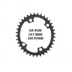 ABSOLUTE BLACK C/RING ROAD OVAL DBL 110/4BCD BLACK 9100/9000/8000/6800/7000 INNER CHAINRING