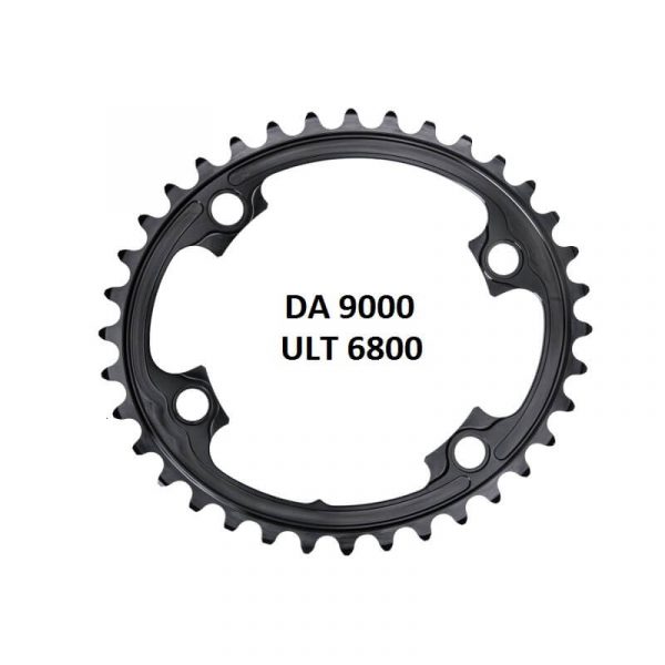 ABSOLUTE BLACK INNER C/RING ROAD OVAL DBL 110/4BCD BLACK 36T 5800 4700