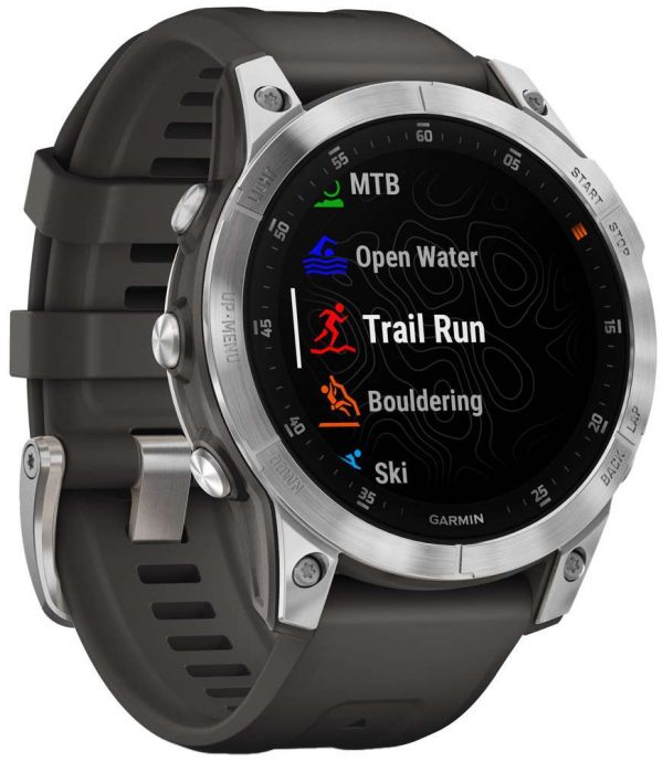 Garmin EPIX™ Gen 2 - Slate SS w/ Black Silicone Band