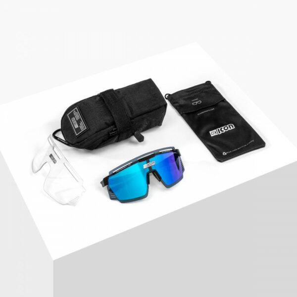 SCICON AEROWATT BLACK GLOSS MULTIMIRROR BLUE - Image 4