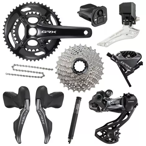 Shimano GRX Rx815 Ultegra RX Di2 グループ Shimano GRX RX815 Di2 Groupset - 11 Speed - Evobikes