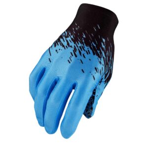 SupaG Long Glove – Black - Neon Blue