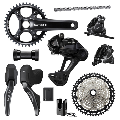 Shimano GRX RX827 Di2 Wireless Gravel Groupset - 1x12 Speed