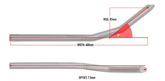 PROFILE DESIGN HANDLEBAR TRI PD 39a AEROBAR EXTENSIONS 400M