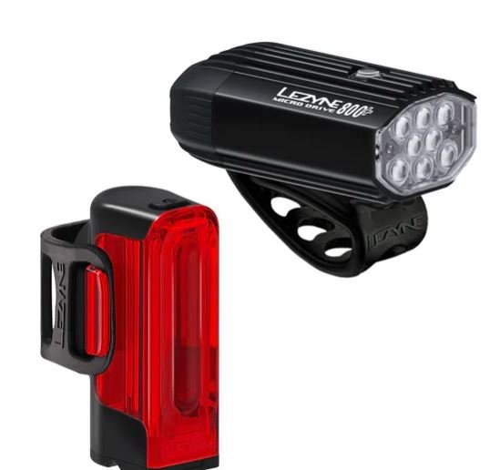 LEZYNE MICRO DRIVE 800+ & STRIP DRIVE 300+ _ LED BIKE LIGHT SET