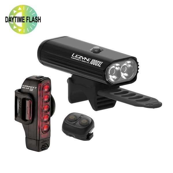 LEZYNE CONNECT PRO 1000XL S/DRIVE FRONT & REAR LIGHT SET